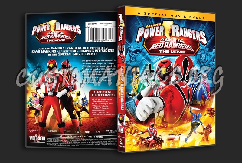 Power Rangers Clash of the Red Rangers The Movie dvd cover