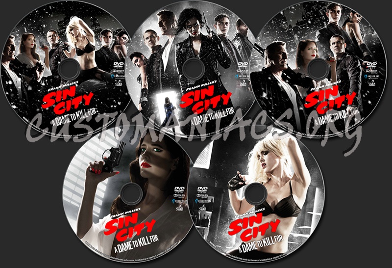 Sin City: A Dame to Kill For dvd label