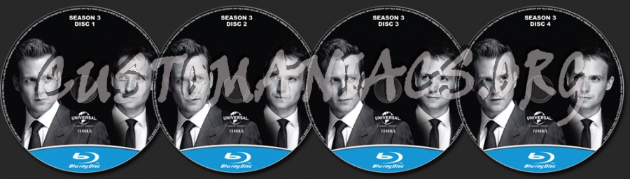 Suits Season 3 blu-ray label