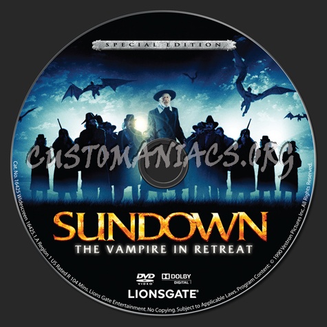 Sundown The Vampire in Retreat dvd label