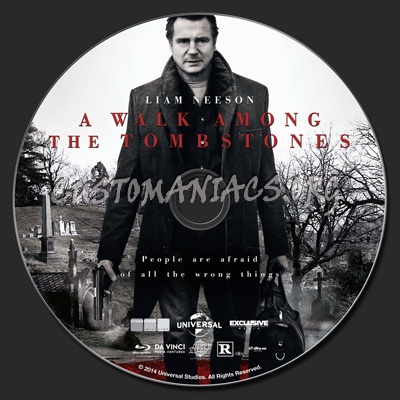 A Walk Among The Tombstones blu-ray label