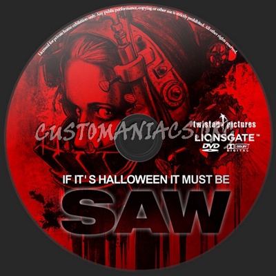 Saw (2004) dvd label