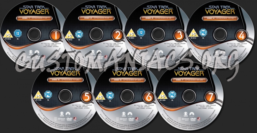 Star Trek Voyager Season 5 dvd label