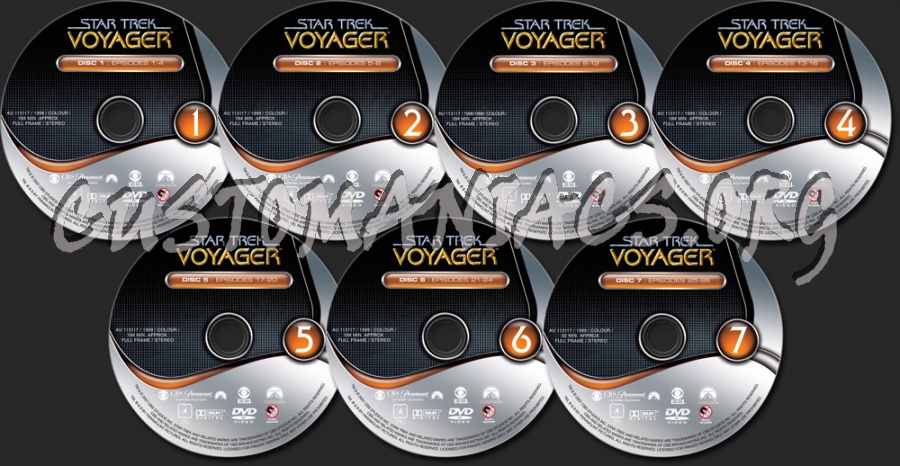 Star Trek Voyager Season 5 dvd label