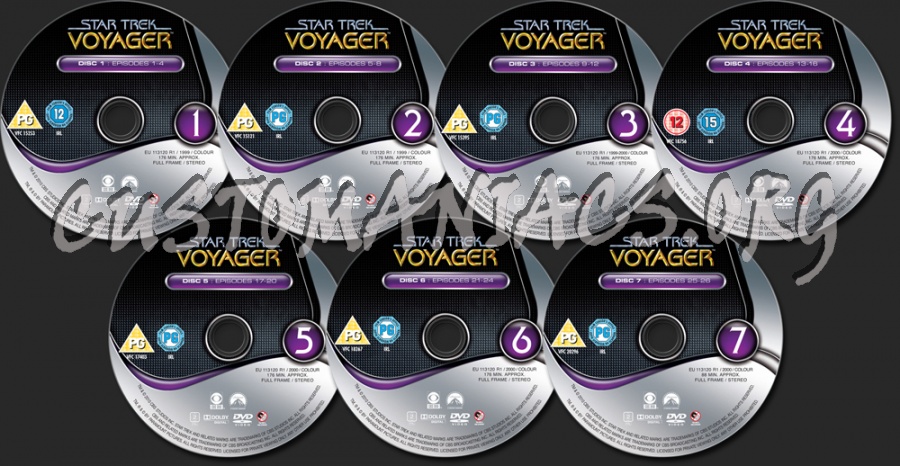 Star Trek Voyager Season 6 dvd label