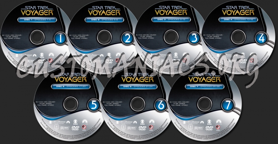 Star Trek Voyager Season 7 dvd label
