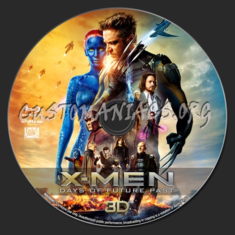 X-Men: Days of Future Past (3D) blu-ray label