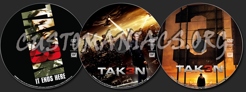 Taken 3 dvd label