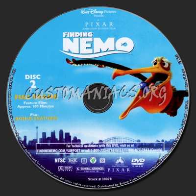 Finding Nemo dvd label