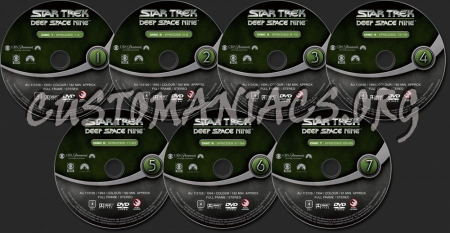 Star Trek Deep Space Nine Season 2 dvd label