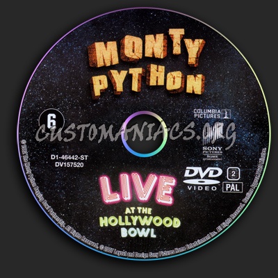 Monty Python Live at the Hollywood Bowl dvd label