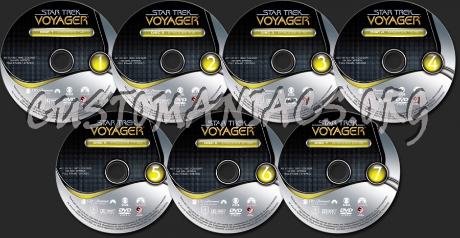 Star Trek Voyager Season 3 dvd label