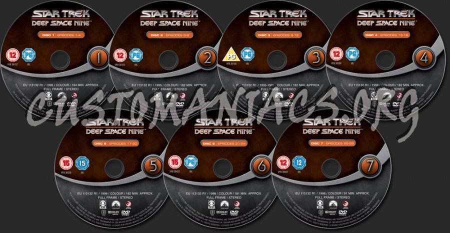 Star Trek Deep Space Nine Season 4 dvd label