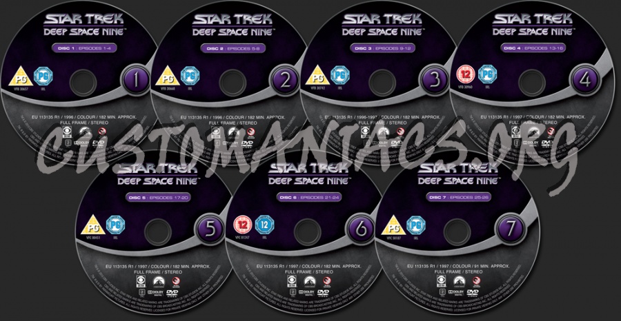 Star Trek Deep Space Nine Season 5 dvd label