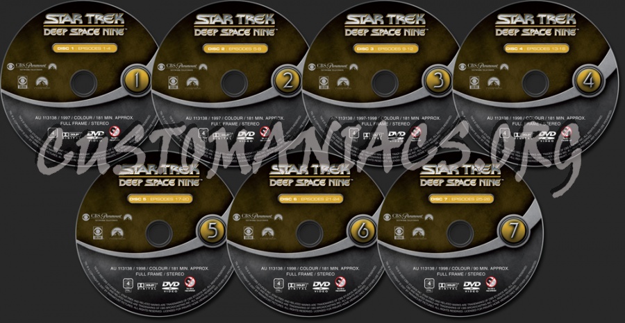 Star Trek Deep Space Nine Season 6 dvd label
