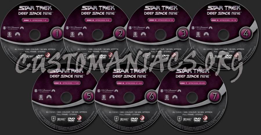 Star Trek Deep Space Nine Season 7 dvd label