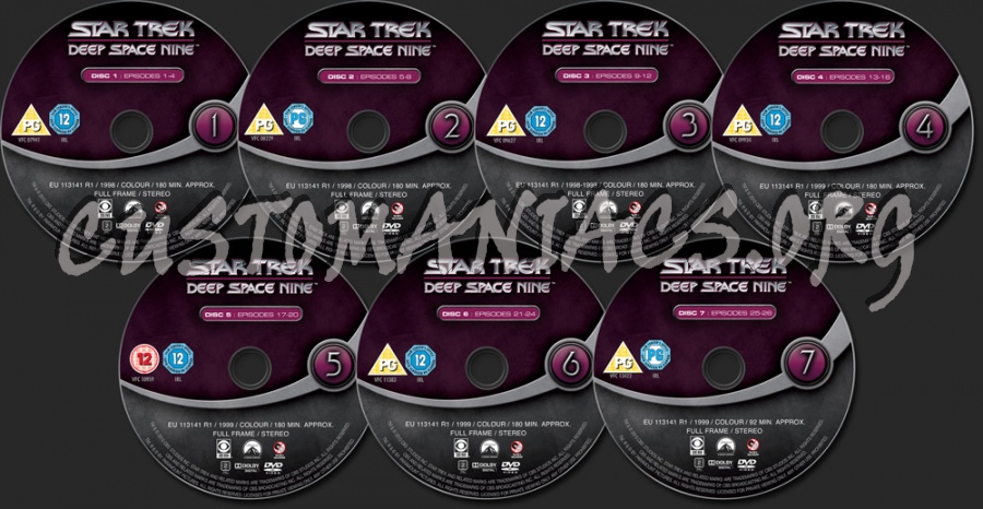 Star Trek Deep Space Nine Season 7 dvd label