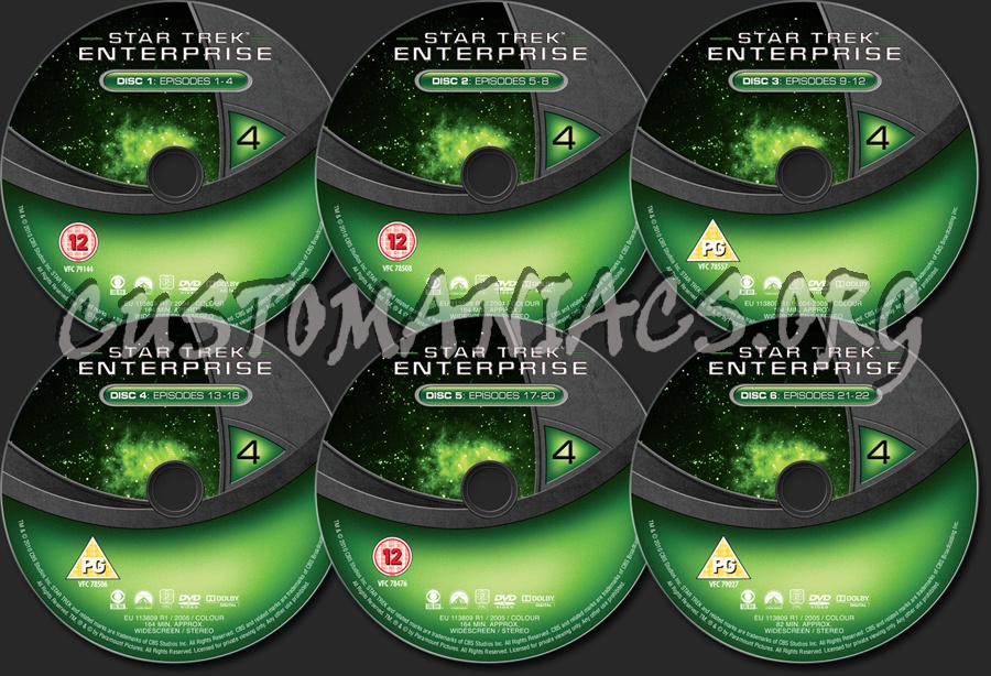 Star Trek Enterprise Season 4 dvd label