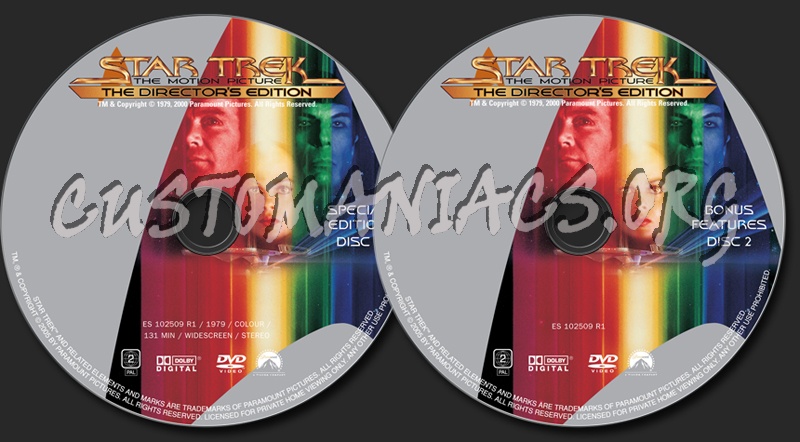 Star Trek The Motion Picture dvd label