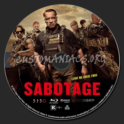 Sabotage blu-ray label