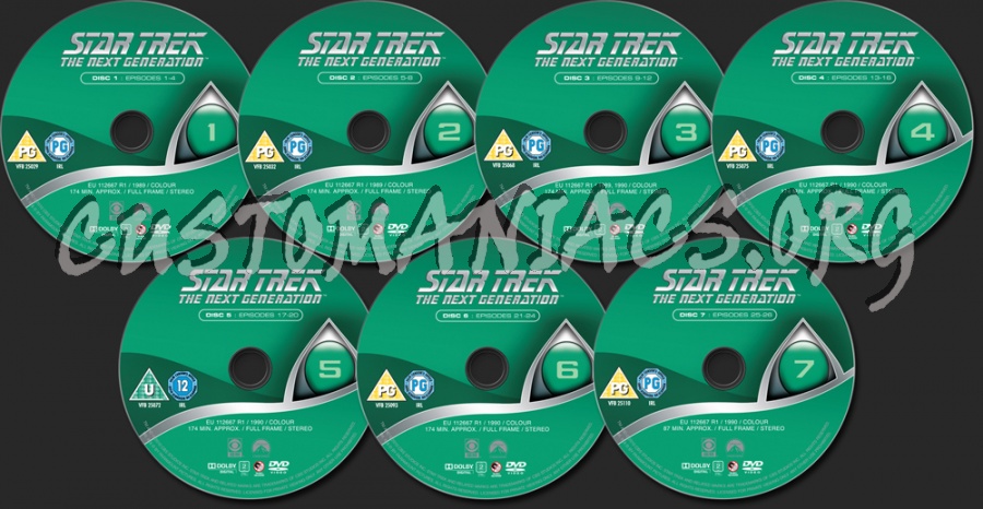 Star Trek The Next Generation Season 3 dvd label