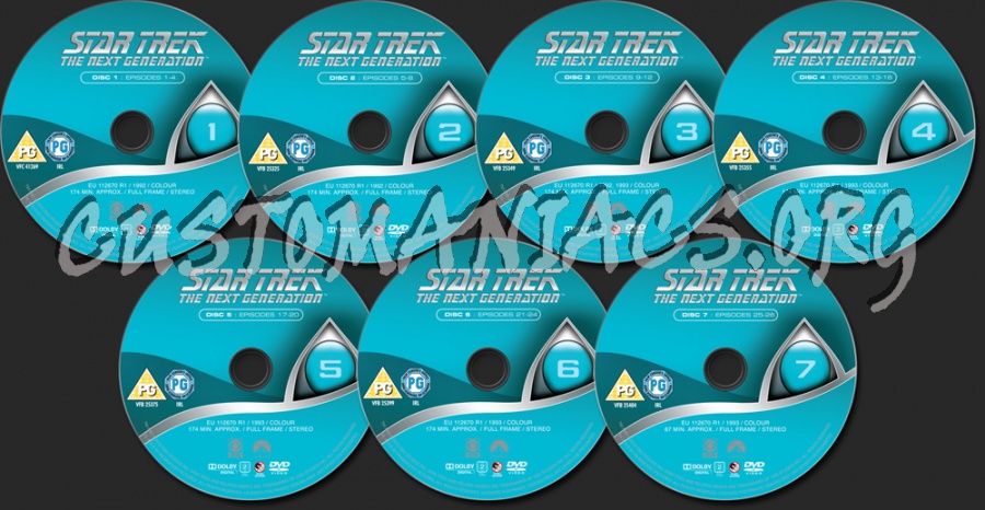 Star Trek The Next Generation Season 6 dvd label