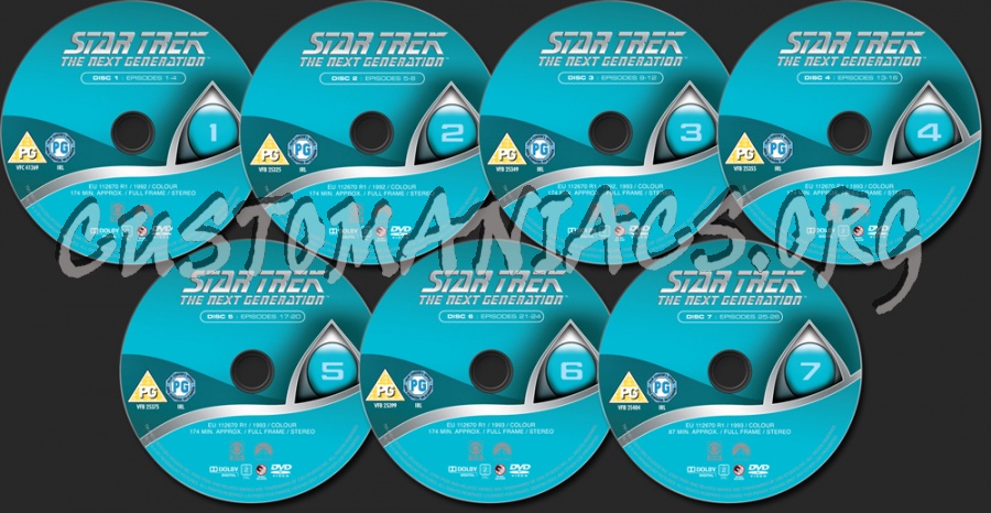 Star Trek The Next Generation Season 6 dvd label