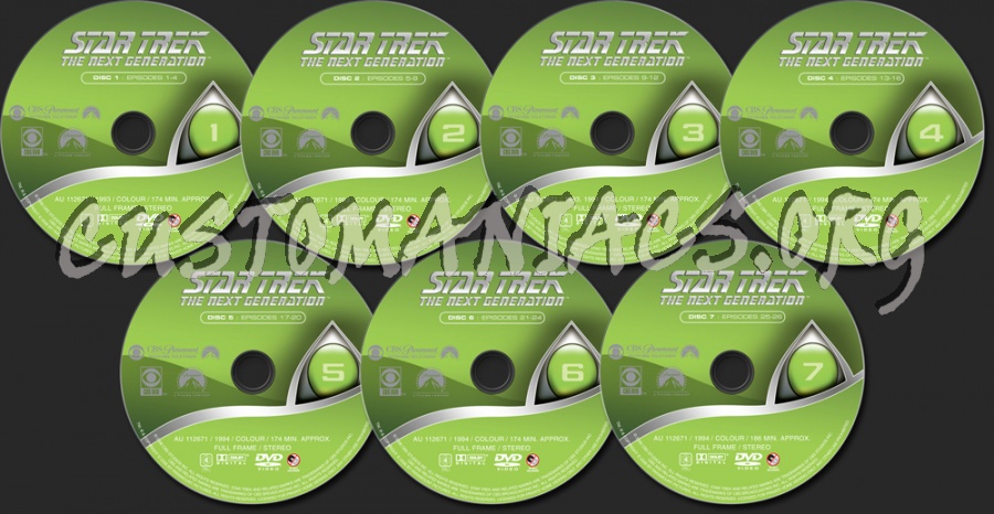 Star Trek The Next Generation Season 7 dvd label