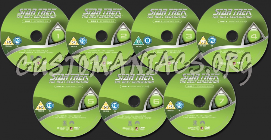 Star Trek The Next Generation Season 7 dvd label