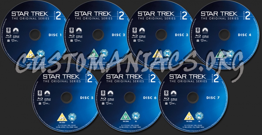 Star Trek The Original Series Season 2 blu-ray label