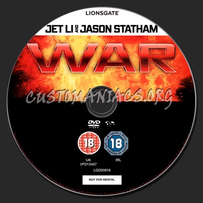 War dvd label