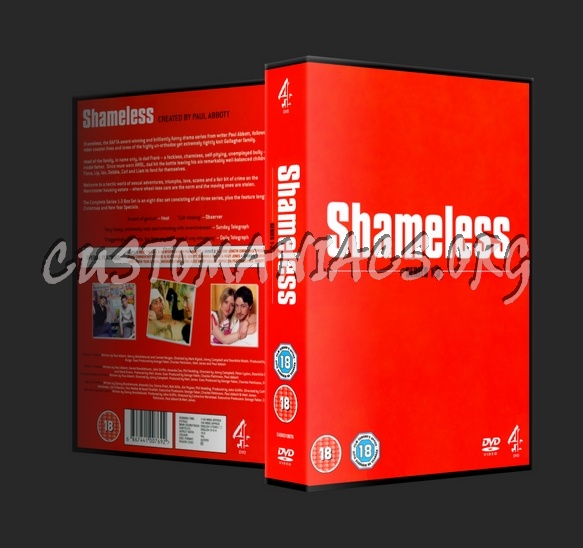 shameless series 1-3 Slim 8 Disc boxset dvd cover