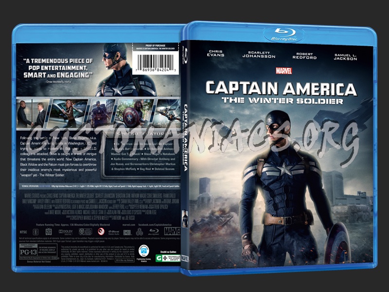 Captain America: The Winter Soldier blu-ray cover