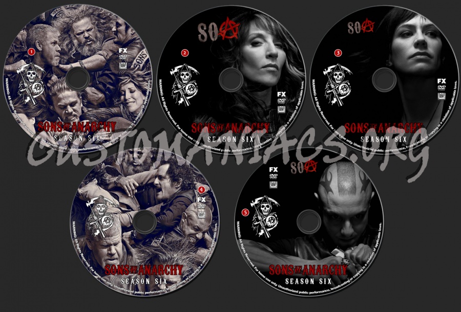 Sons of Anarchy - Season 6 dvd label