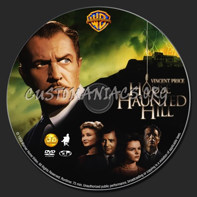 House on Haunted Hill (1959) dvd label