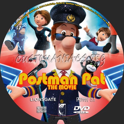 Postman Pat the Movie dvd label