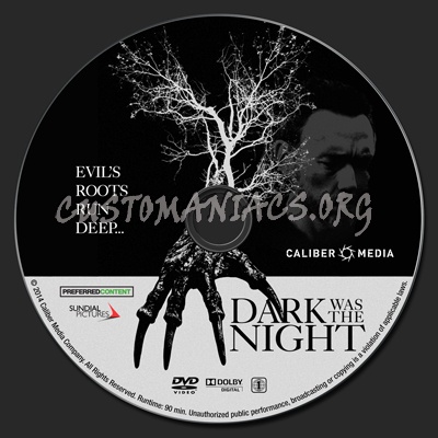 Dark Was The Night dvd label