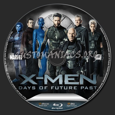 X-Men Days of Future Past blu-ray label