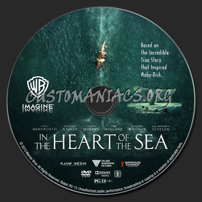 In the Heart of the Sea dvd label