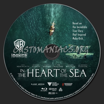 In the Heart of the Sea blu-ray label