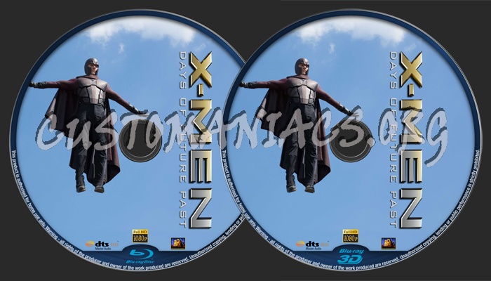 X-Men Days Of Future Past (2D + 3D) blu-ray label