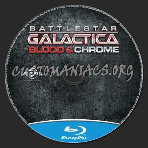 Battlestar Galactica Blood & Chrome blu-ray label