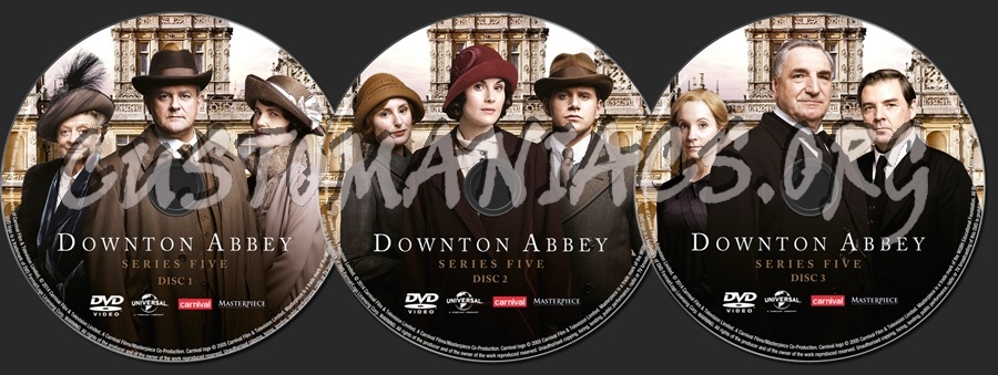 Downton Abbey Series 5 dvd label