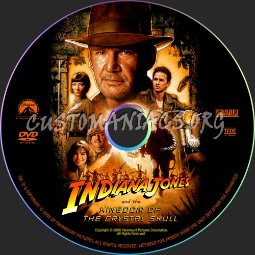 Indiana Jones and the Kingdom of the Crystal Skull dvd label