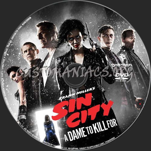 Sin City A Dame to Kill For dvd label