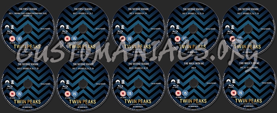 Twin Peaks: The Entire Mystery blu-ray label