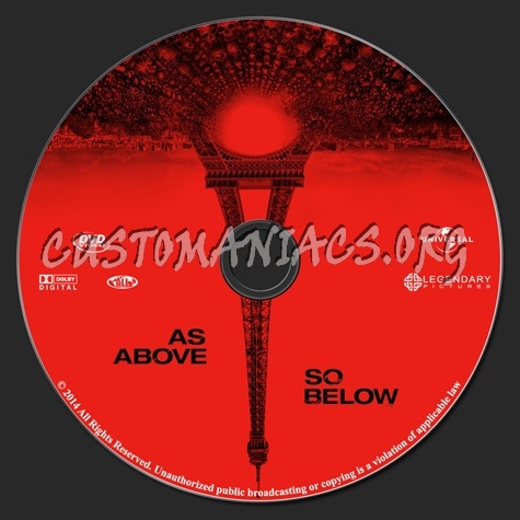 As Above, So Below dvd label