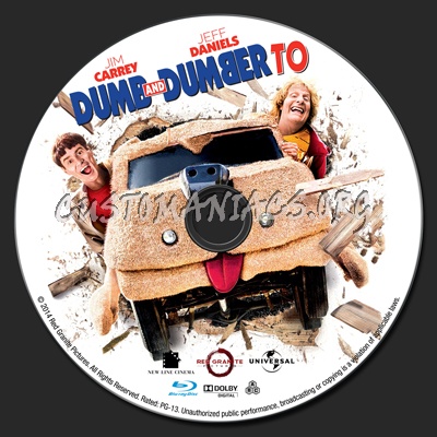Dumb and Dumber To blu-ray label