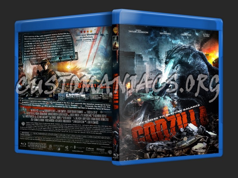 Godzilla 2014 blu-ray cover