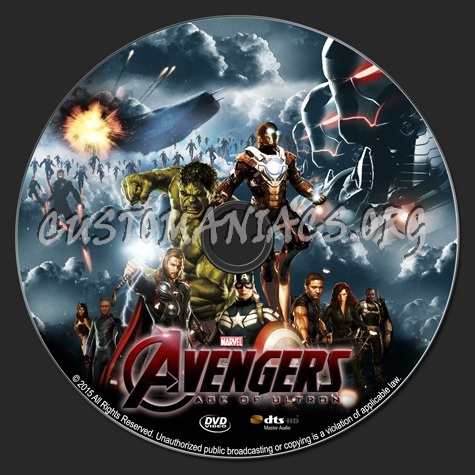 The Avengers: Age Of Ultron dvd label
